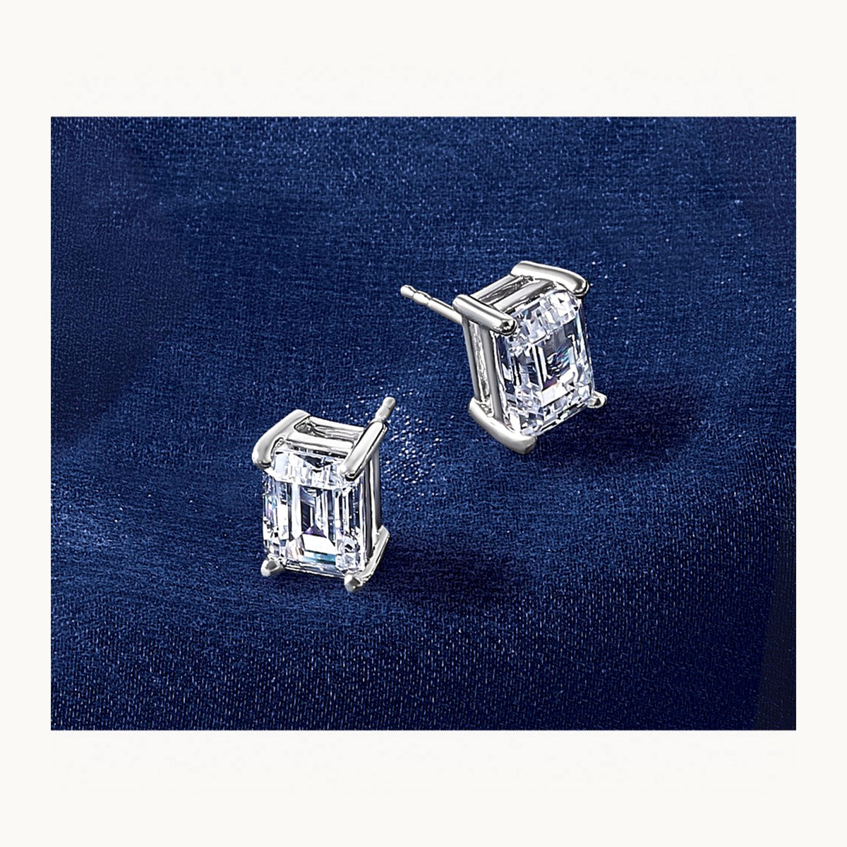 Oval Four-Prong Stud Earrings, 0.50-6.00 ct tw Lab-Grown Diamond — 1/2 ct, 14K White Gold