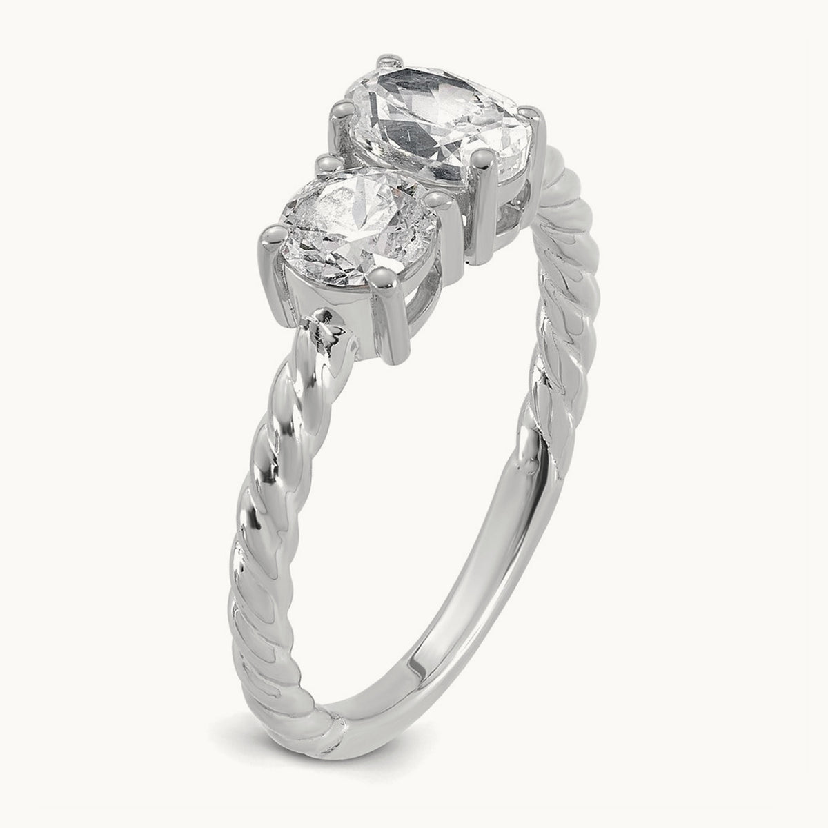 2 Stone Fashion Ring, 1.00 ct tw Lab-Grown Diamond