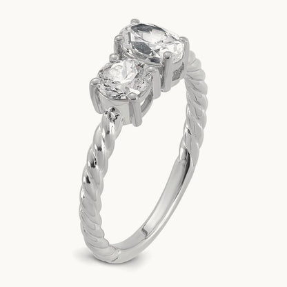 2 Stone Fashion Ring, 1.00 ct tw Lab-Grown Diamond