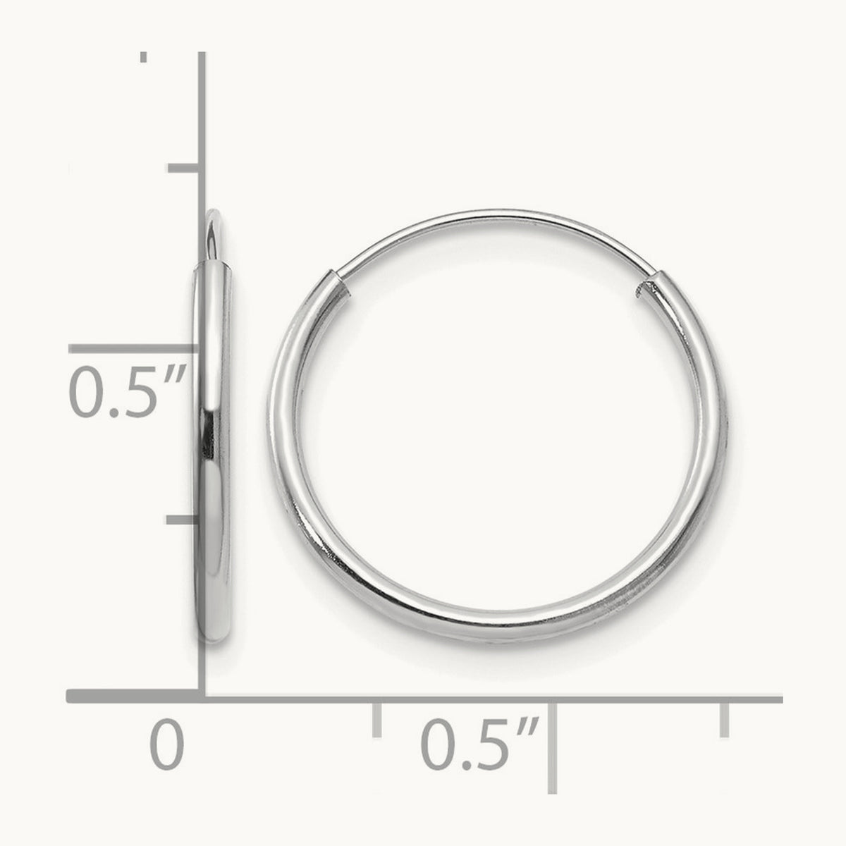 Madi K White Gold Endless Hoop Earrings, 14K