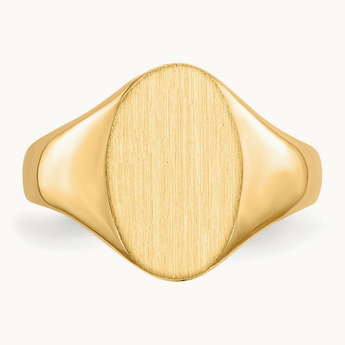 8.5x12. Closed Back Signet Ring, 0mm, 14K