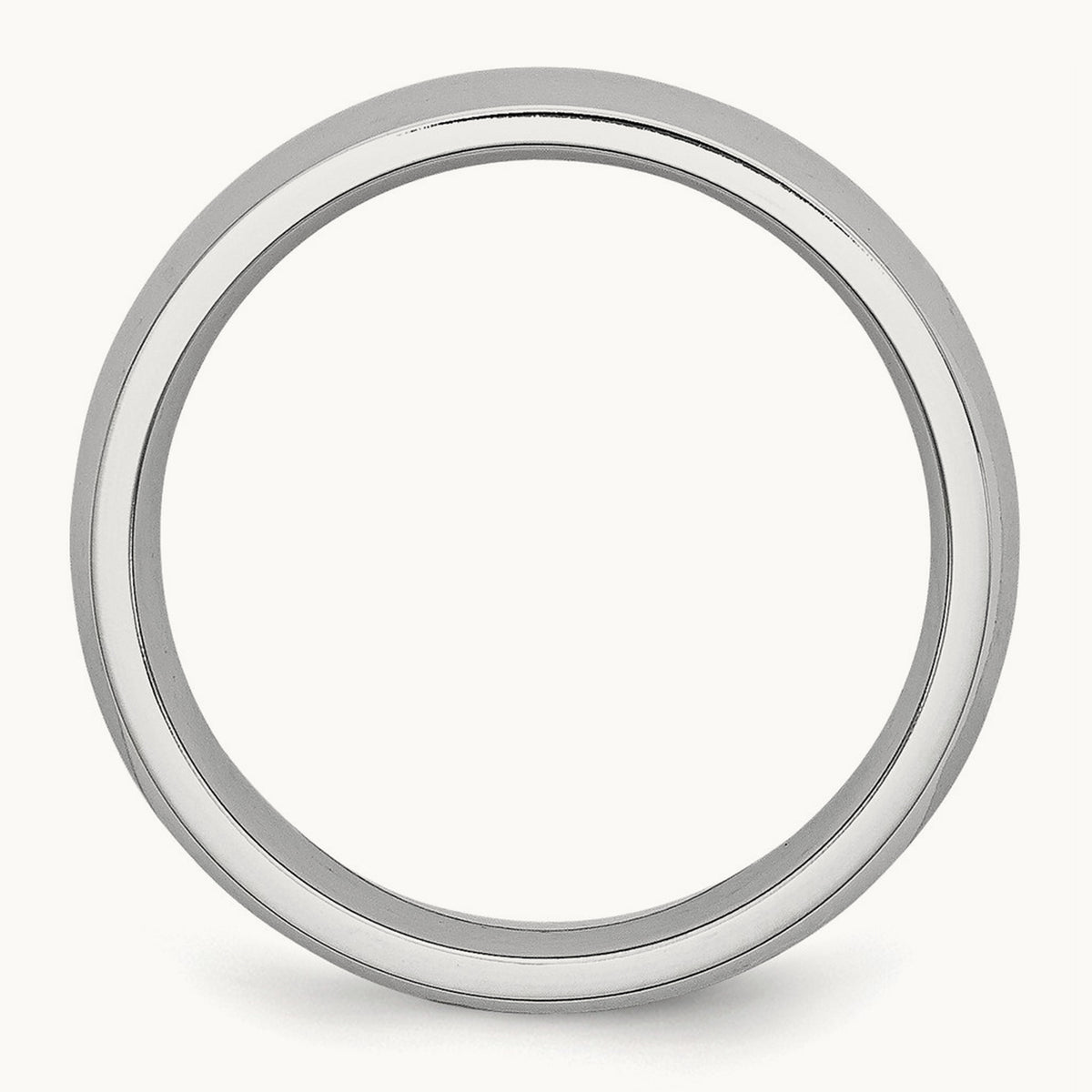 Cobalt Polished Half Round Band — 6mm
