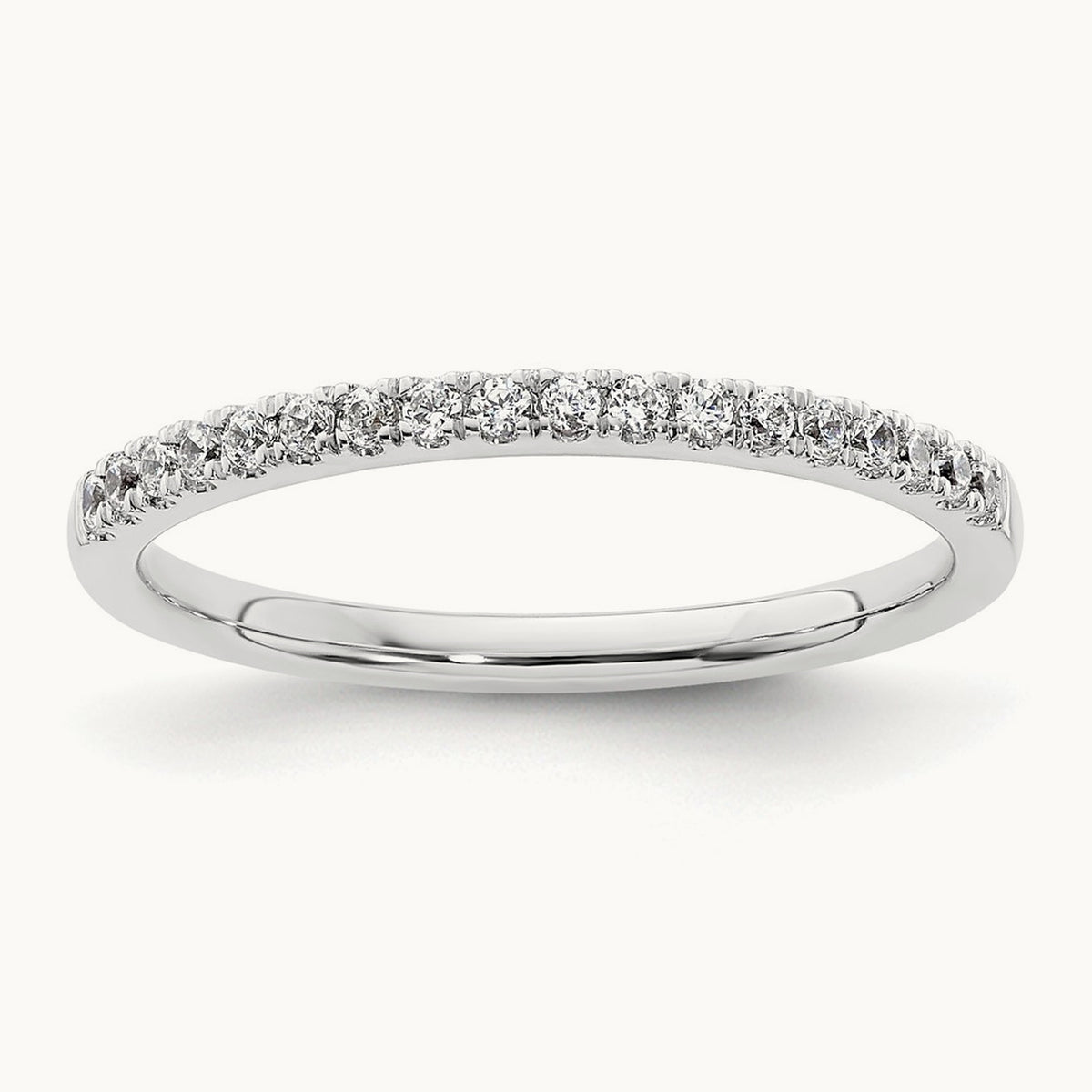 Diamond Wedding Band — 14K White Gold, 7