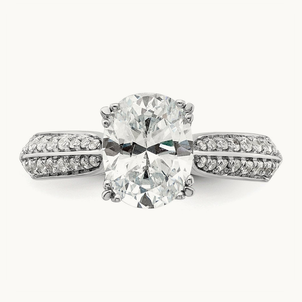 Oval Semi-Mount Engagement Ring — 1 1/2 ct, 7