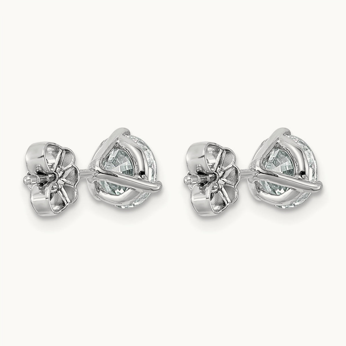 Round Stud Earrings, 0.10-6.00 ct tw Lab-Grown Diamond — 2 ct, Platinum