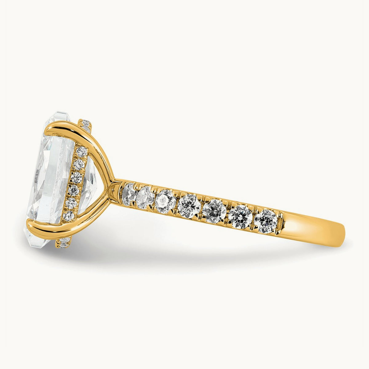Oval Solitaire Engagement Ring, 1.25-4.50 ct tw Lab-Grown Diamond — 14K Yellow Gold, 7 (5)