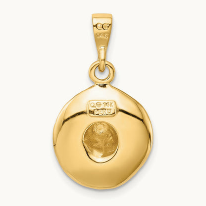 3D Sombrero Pendant, 14K