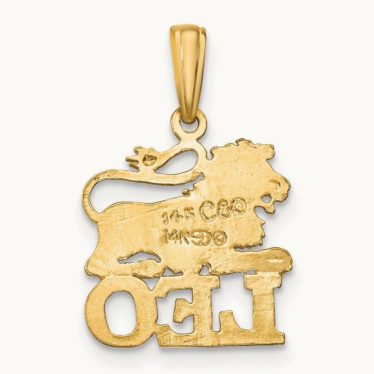 LEO Zodiac Charm — 14K Yellow Gold