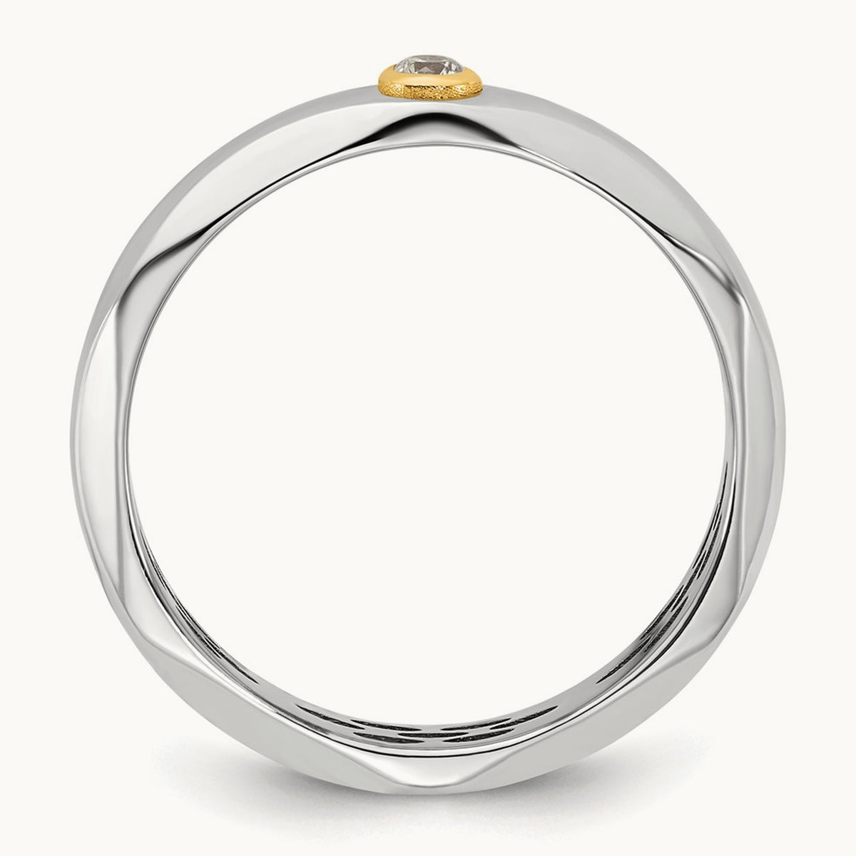 14ktt IB Goodman Mens Polished Diamond Band Ring Mounting