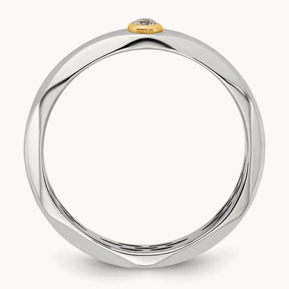 14ktt IB Goodman Mens Polished Diamond Band Ring Mounting