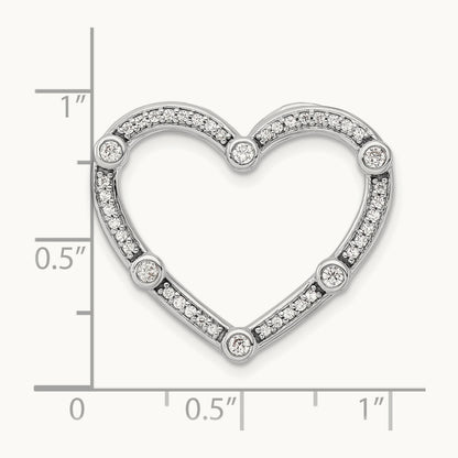 Open Heart Chain Slide, 0.25 ct tw Lab-Grown Diamond