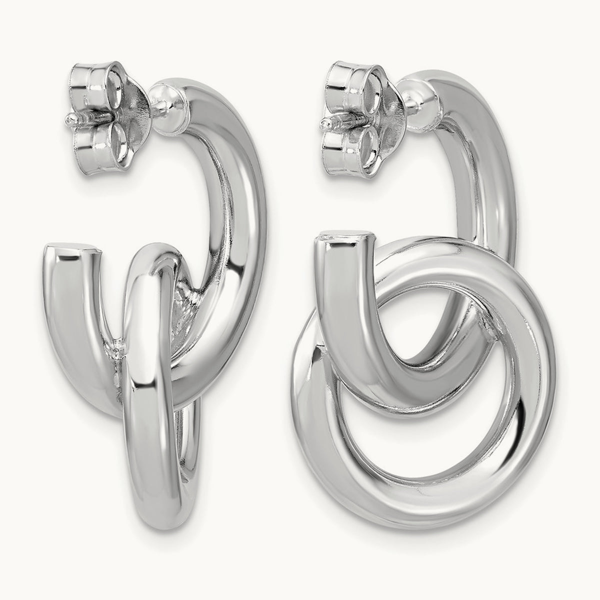 RH- Polished Circle Drop Post Earrings — Leslie's — photo set