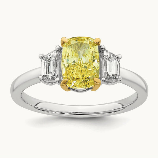 Vivid Yellow Ring, 2.00-4.00 ct tw Lab-Grown Diamond