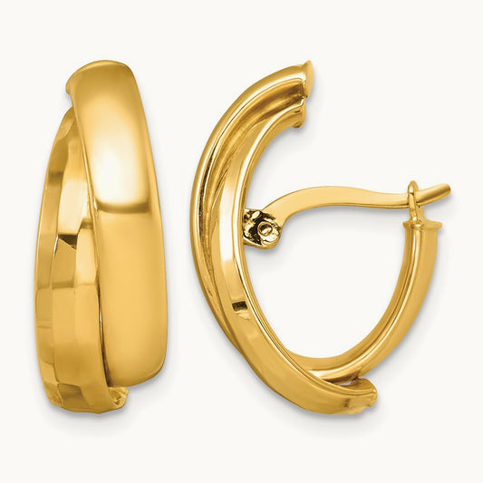 Polished Fancy Hoop Earrings — photo set