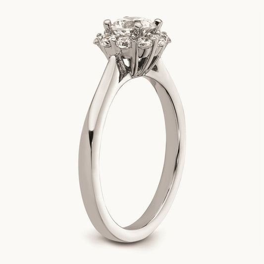 Round Halo Engagement Ring Mounting