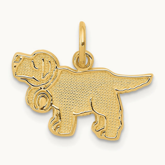 Saint Bernard Charm, 14K