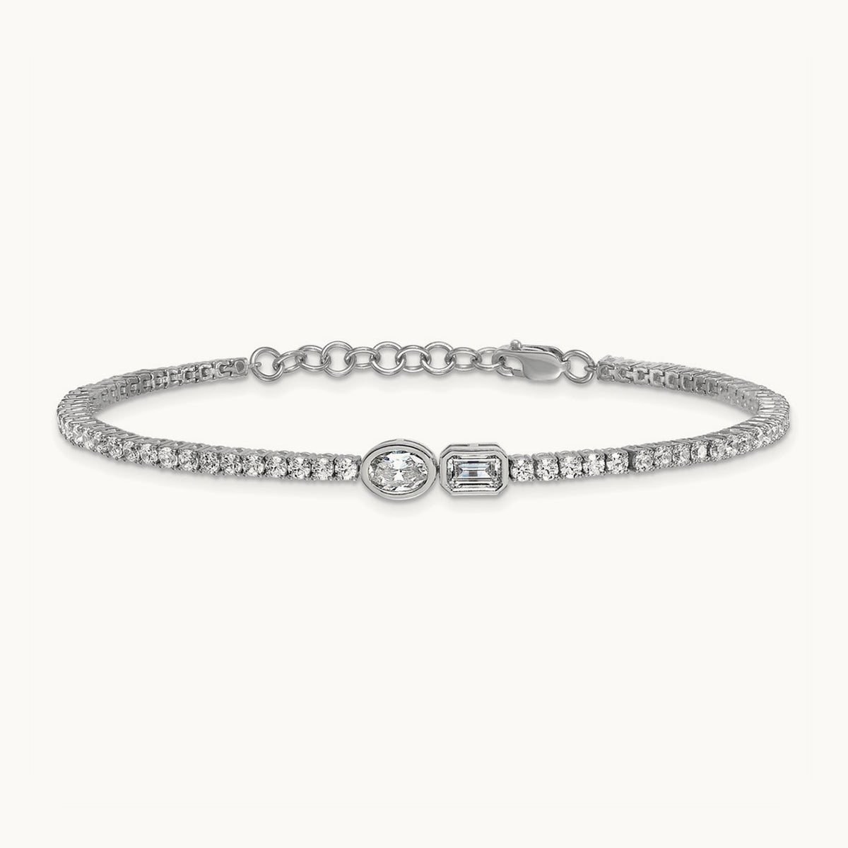 With Ext. Tennis Bracelet, 3.00 ct tw Lab-Grown Diamond