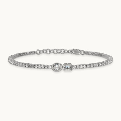 With Ext. Tennis Bracelet, 3.00 ct tw Lab-Grown Diamond