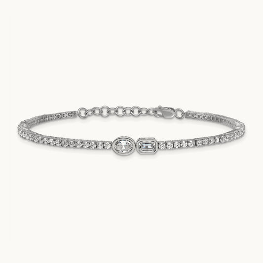 With Ext. Tennis Bracelet, 3.00 ct tw Lab-Grown Diamond