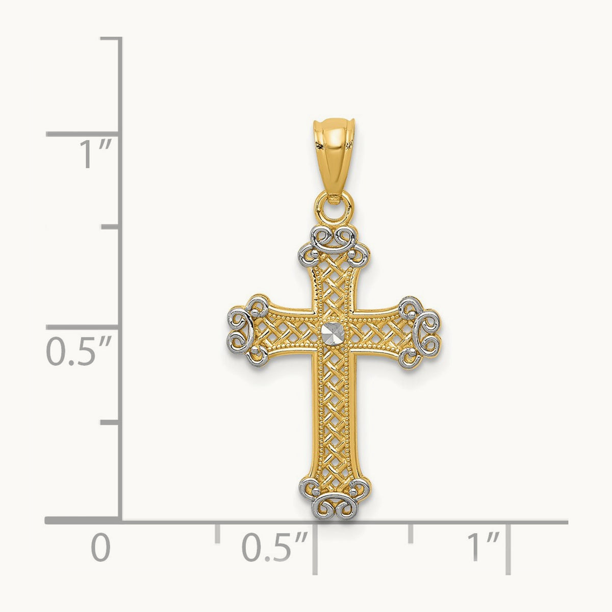 w/ Diamond-cut Filigree Cross Pendant — photo set