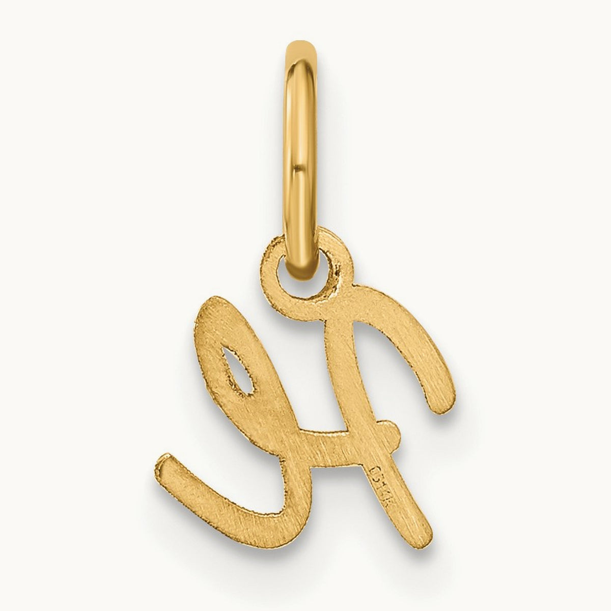 Upper case Initial Charm — 14K Yellow Gold, H