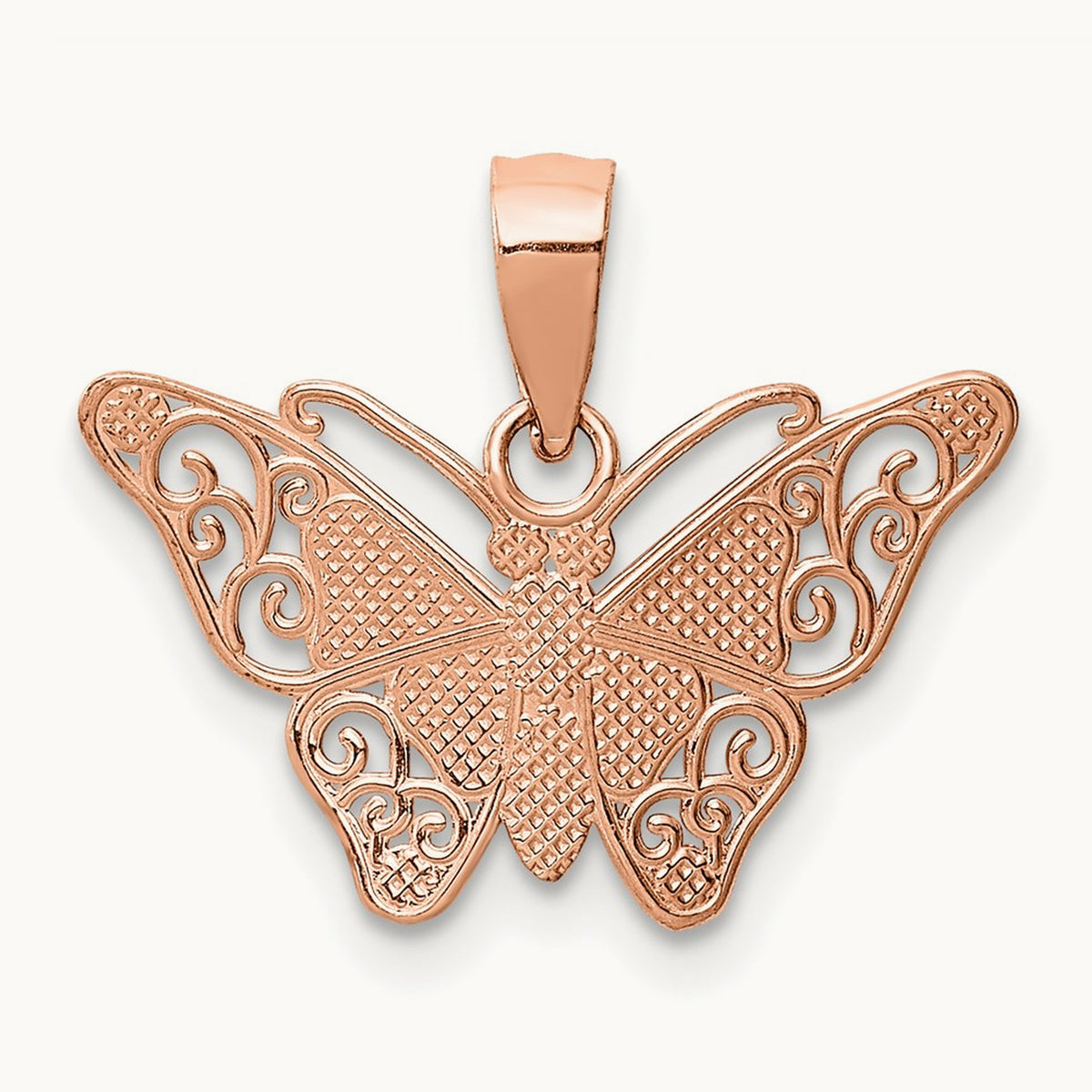 w/ Diamond-cut Butterfly Pendant — photo set