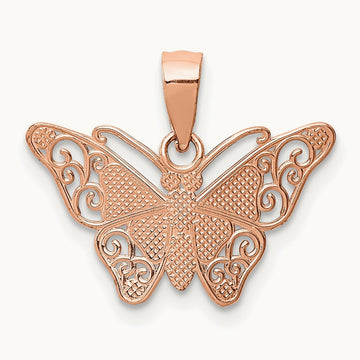 w/ Diamond-cut Butterfly Pendant — photo set