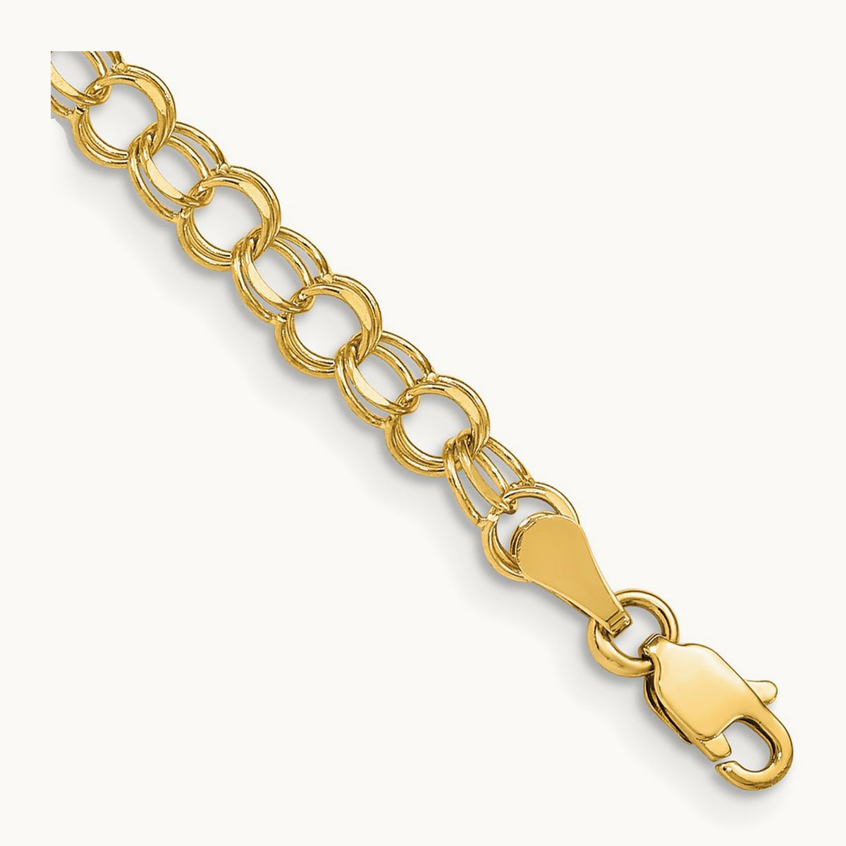 Double Link Charm Bracelet — 6mm