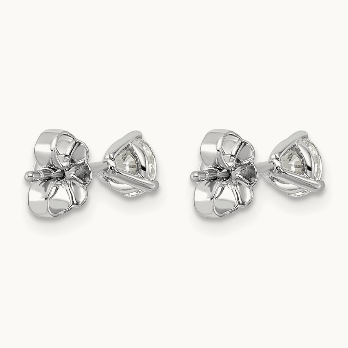 Round Stud Earrings, 0.10-6.00 ct tw Lab-Grown Diamond — 3/4 ct, Platinum