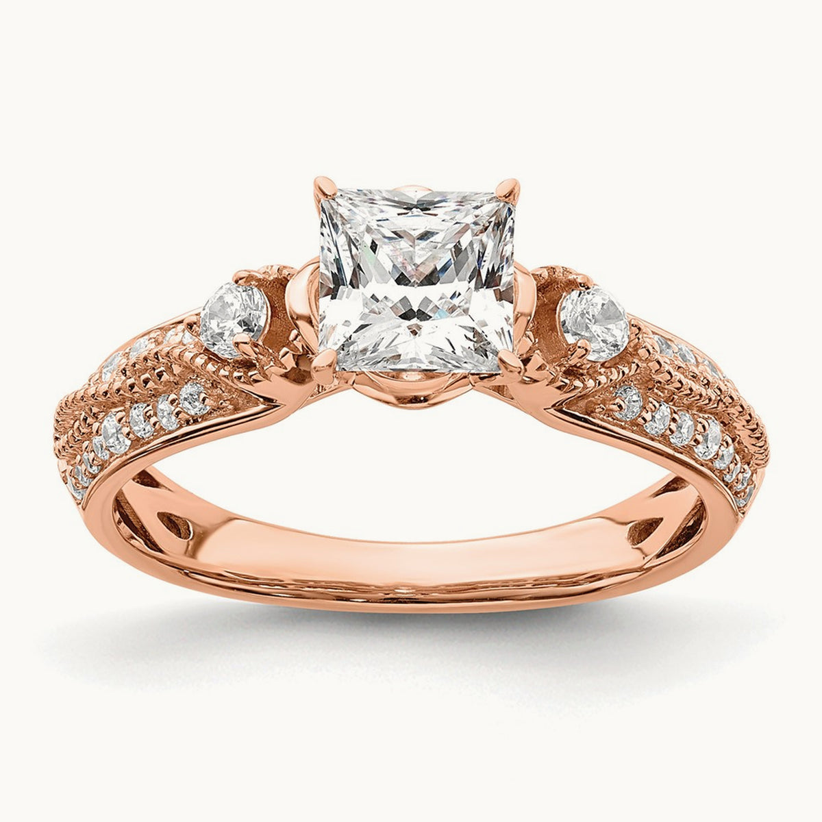 Princess Semi-Mount Engagement Ring, 1.00 ct tw