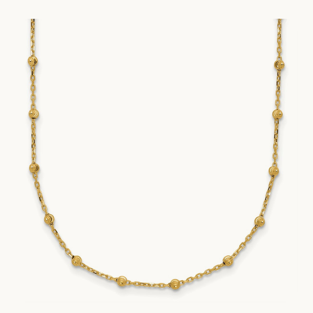 Polished and Diamond-cut Beaded Necklace — photo set