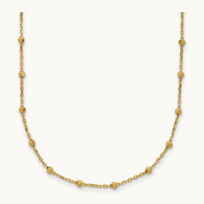 Polished and Diamond-cut Beaded Necklace — photo set
