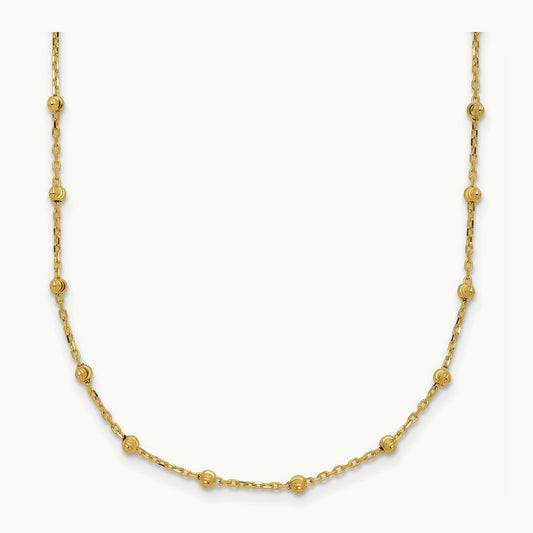 Polished and Diamond-cut Beaded Necklace — photo set
