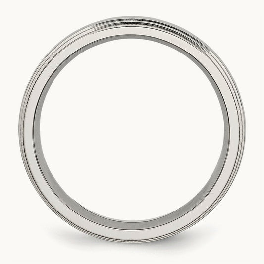Polished Grooved and Beaded Band — photo set