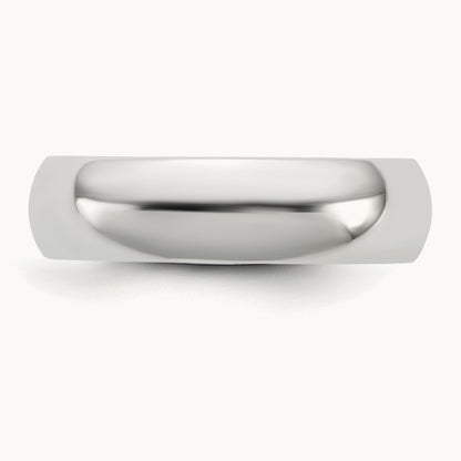Standard Comfort Fit Band, 5.5mm, 10K White Gold