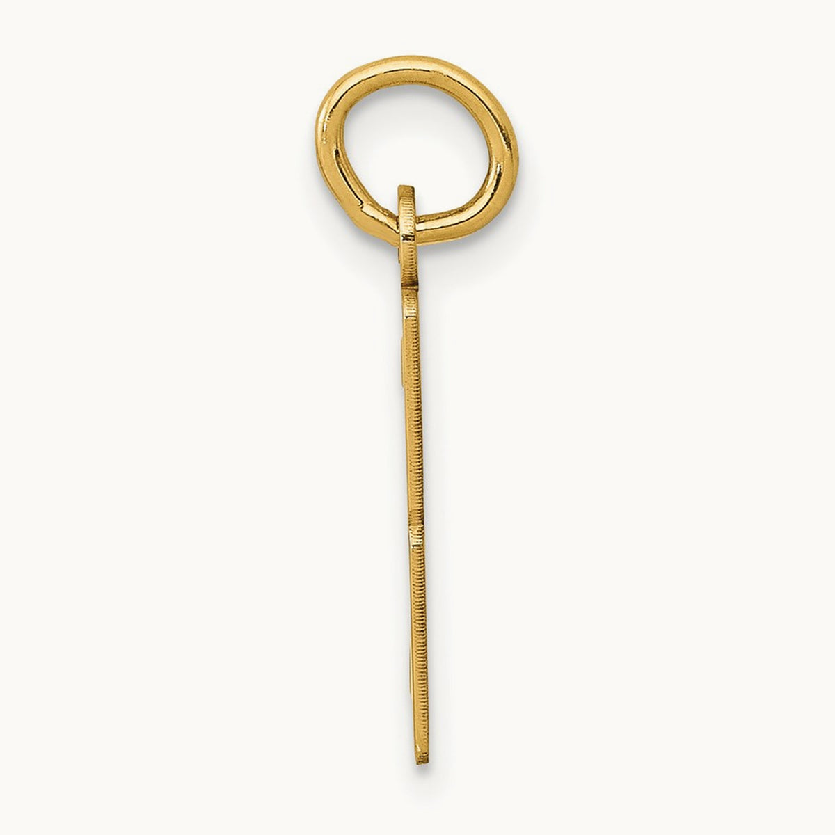 Small Elongated Number 3 Charm, 14K