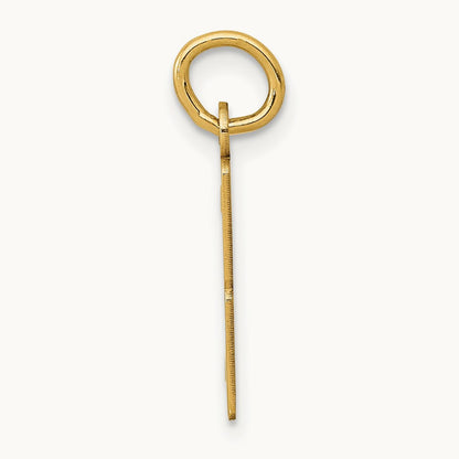 Small Elongated Number 3 Charm, 14K