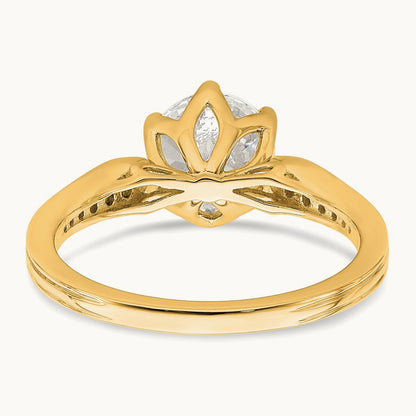 1 1/2ct Round Semi-Mount Engagement Dia Ring, 14K Gold