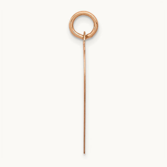 Polished Heart Shaped Disc Pendant, 14K Rose