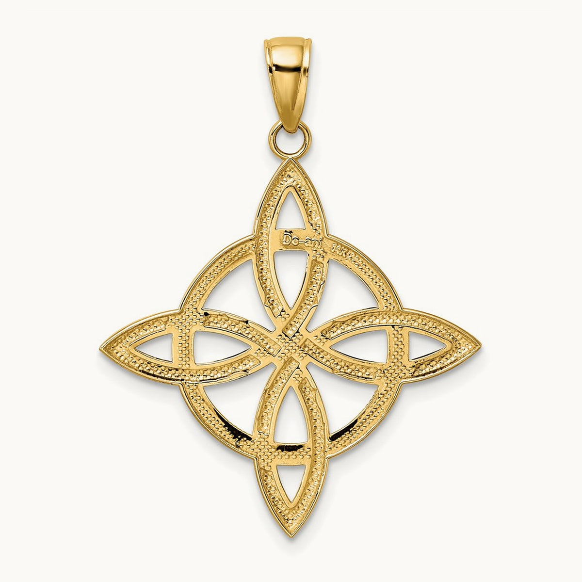 Large Celtic Eternity Knot Charm, 14K