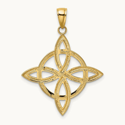 Large Celtic Eternity Knot Charm, 14K
