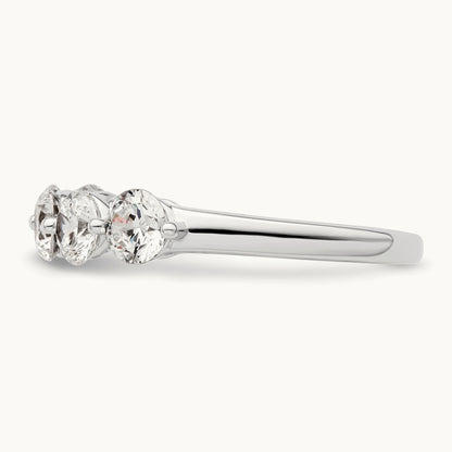5-Stone Diamond Band, 14K White Gold
