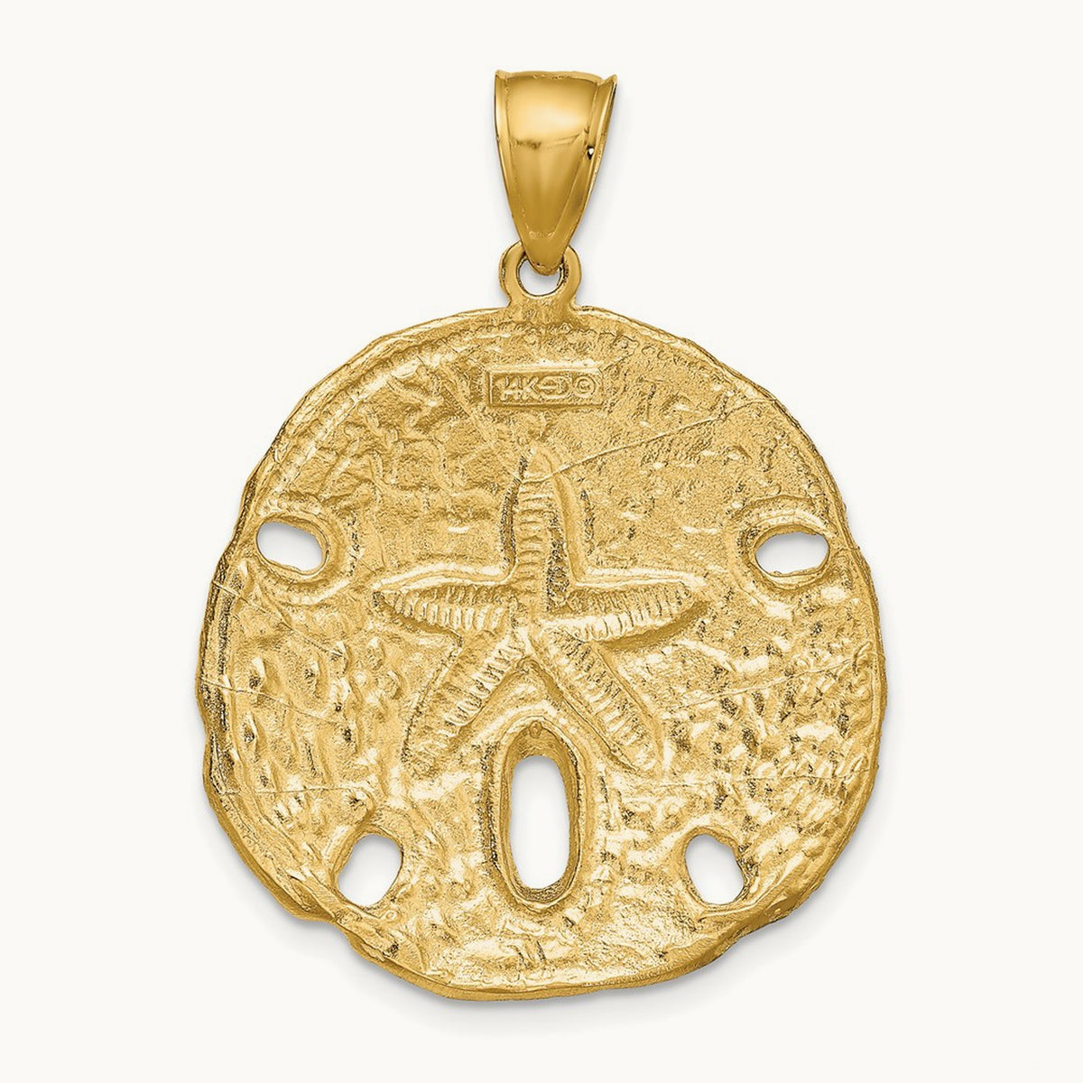 Sand Dollar Pendant, 14K