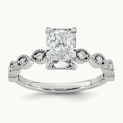 Radiant Center Engagement Ring, 1.50 ct tw Lab-Grown Diamond