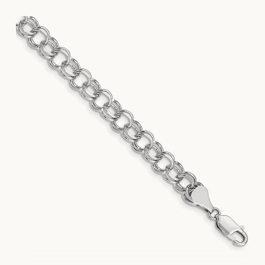 Double Link Charm Bracelet — 7mm