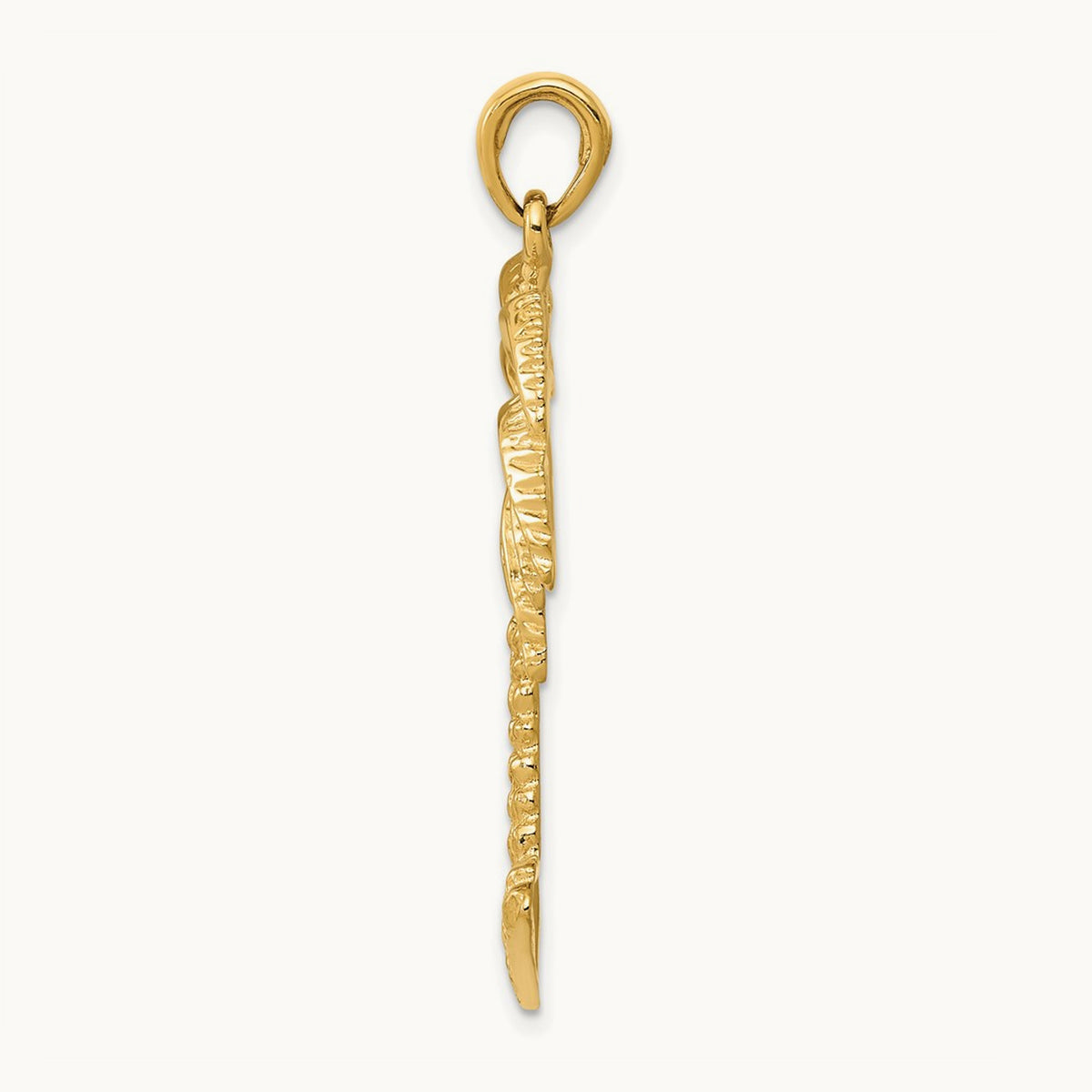 Large Palm Tree Pendant, 14K