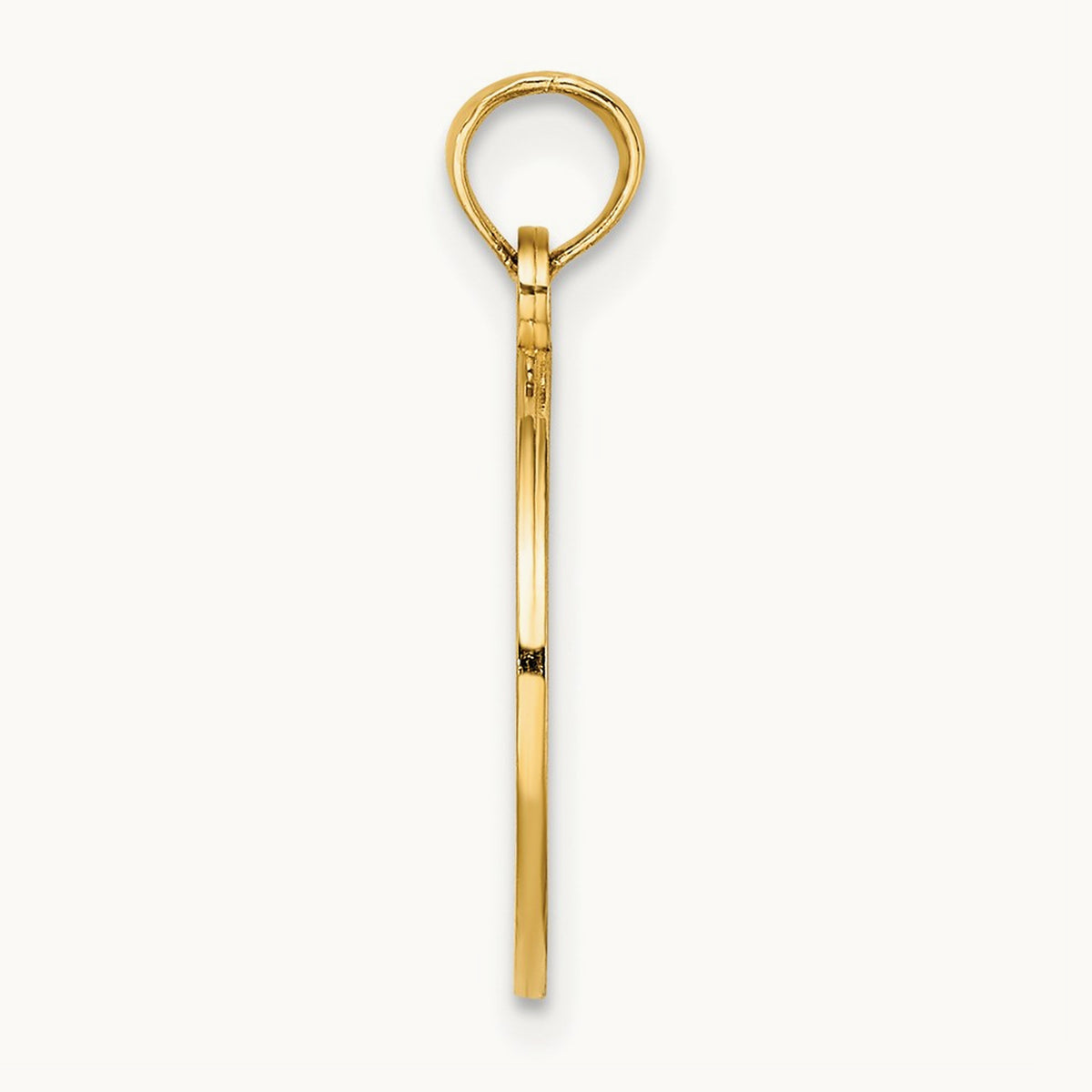 Small Tree of Life In Round Frame Charm — 14K Yellow Gold