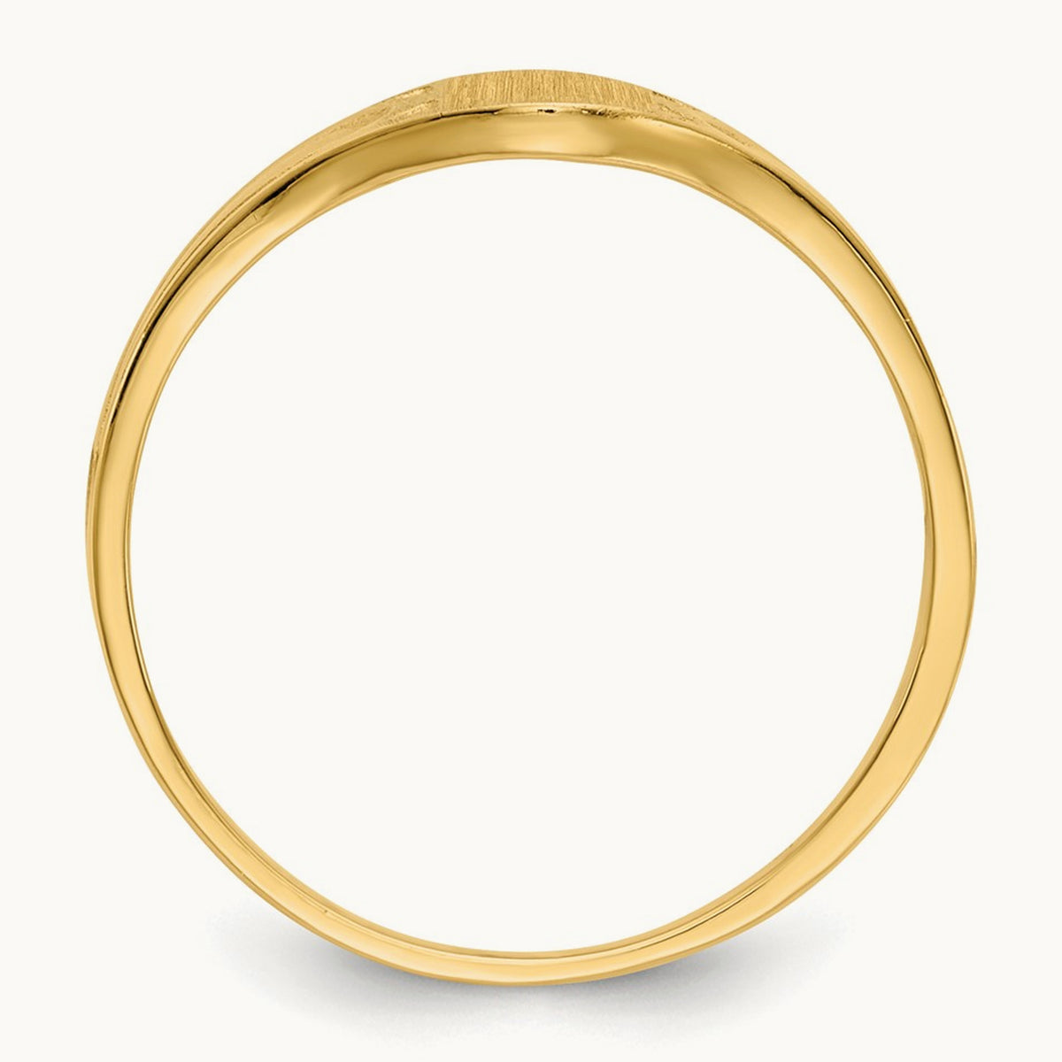 6.5x4. Closed Back Children's Signet Ring, 0mm, 14K