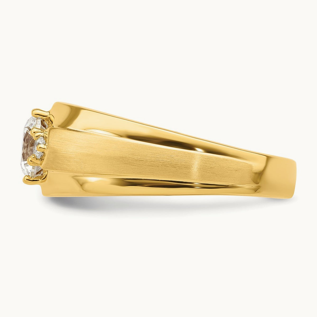 Semi-Mount Men's Ring, 0.05 ct tw Lab-Grown Diamond