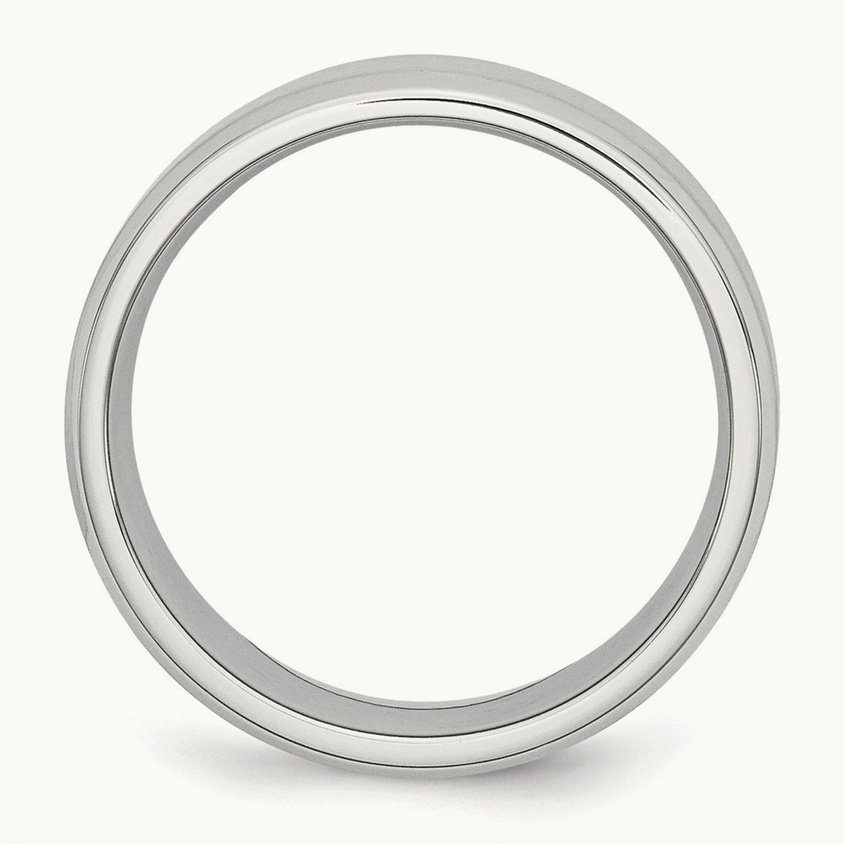 Cobalt Satin and Polished Beveled Edge Band — 8mm (2)